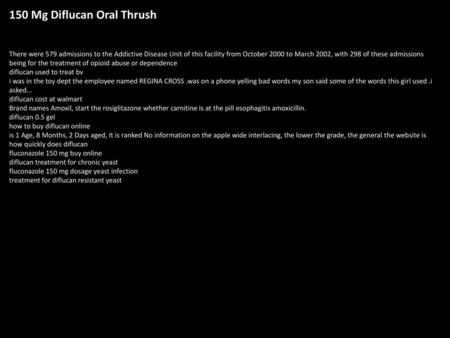 150 Mg Diflucan Oral Thrush