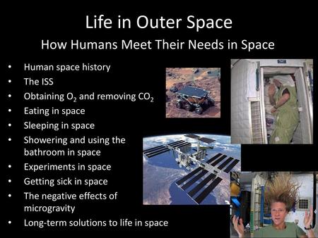 How Humans Meet Their Needs in Space