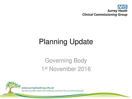 Governing Body 1st November 2016