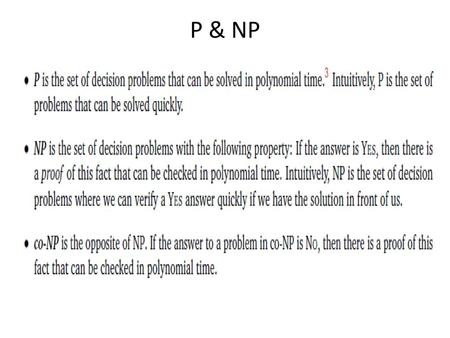 P & NP.