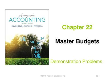 Chapter 22 Master Budgets