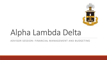 Advisor Session: financial management and budgeting