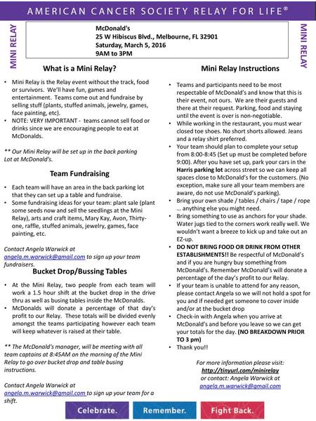 Mini Relay Instructions