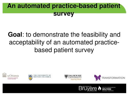 An automated practice-based patient survey