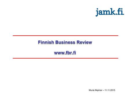 Finnish Business Review