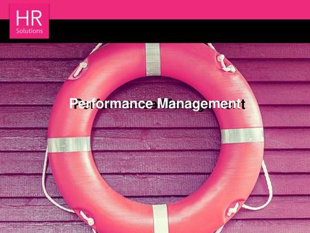 Performance Management