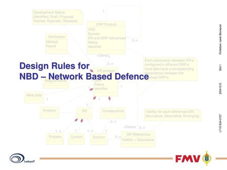 Design Rules for NBD – Network Based Defence