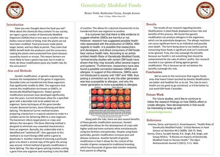 Genetically Modified Foods