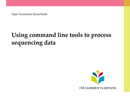 Using command line tools to process sequencing data