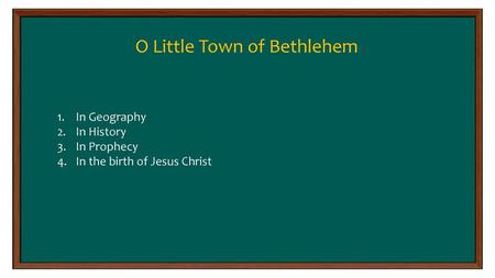 O Little Town of Bethlehem