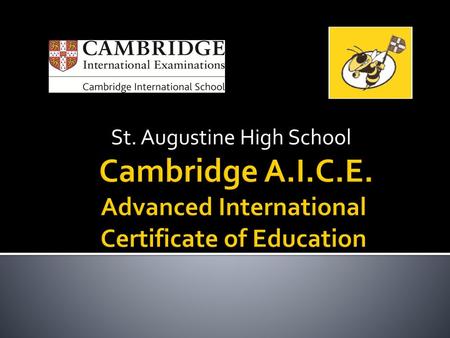 Cambridge A.I.C.E. Advanced International Certificate of Education