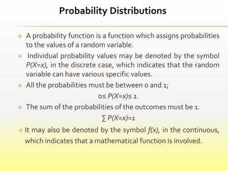 Probability Distributions