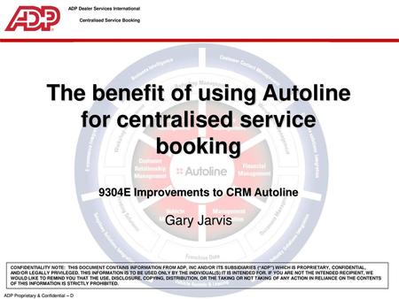 The benefit of using Autoline for centralised service booking