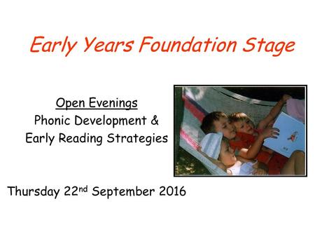 Early Years Foundation Stage