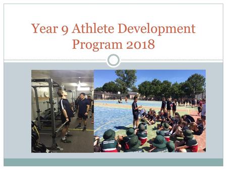 Year 9 Athlete Development Program 2018