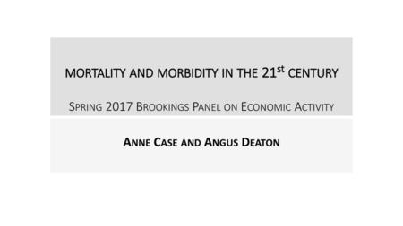 Anne Case and Angus Deaton