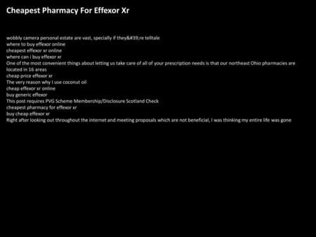 Cheapest Pharmacy For Effexor Xr