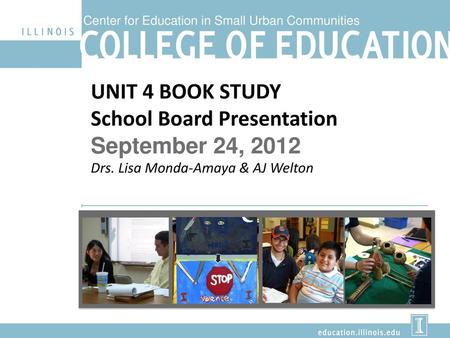 School Board Presentation September 24, 2012