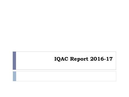 IQAC Report 2016-17.