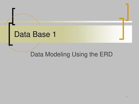 Data Modeling Using the ERD