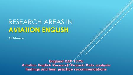 Research areas in aviation English