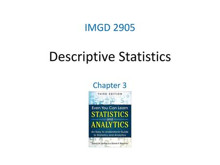 Descriptive Statistics