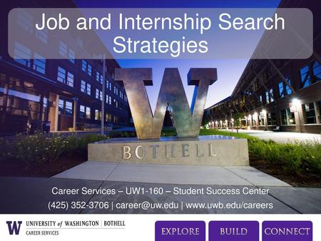 Job and Internship Search Strategies