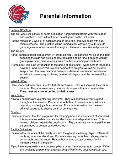 Parental Information League Structure