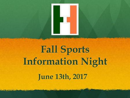 Fall Sports Information Night