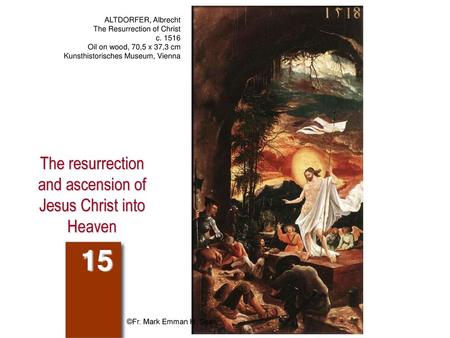 The resurrection and ascension of Jesus Christ into Heaven