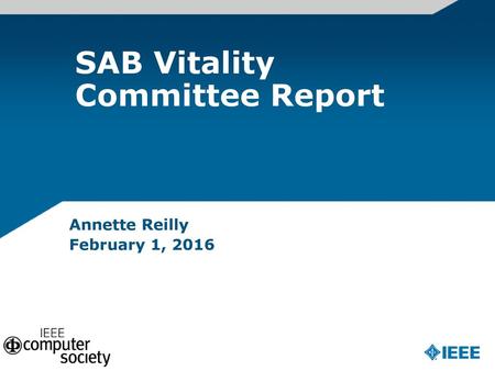 SAB Vitality Committee Report