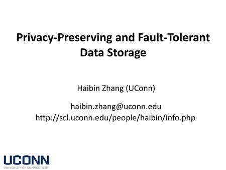 Privacy-Preserving and Fault-Tolerant