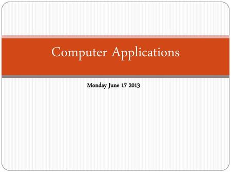 Computer Applications