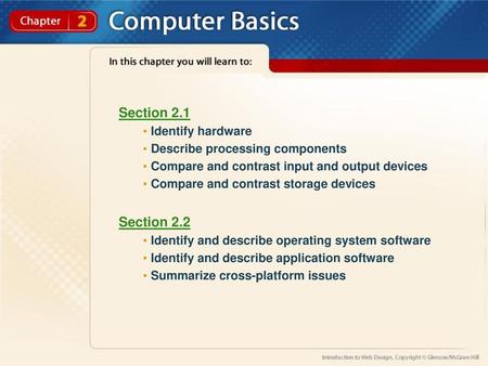 Section 2.1 Section 2.2 Identify hardware