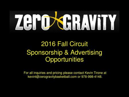 2016 Fall Circuit Sponsorship & Advertising Opportunities