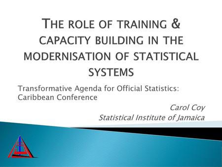 Transformative Agenda for Official Statistics:  Caribbean Conference