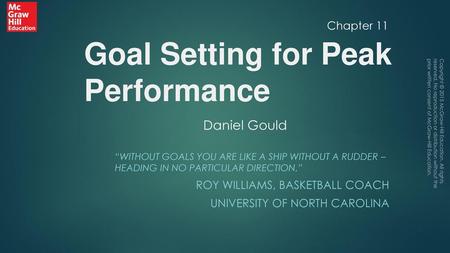 Goal Setting for Peak Performance