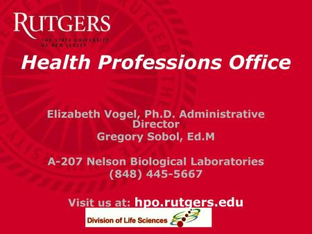 Health Professions Office