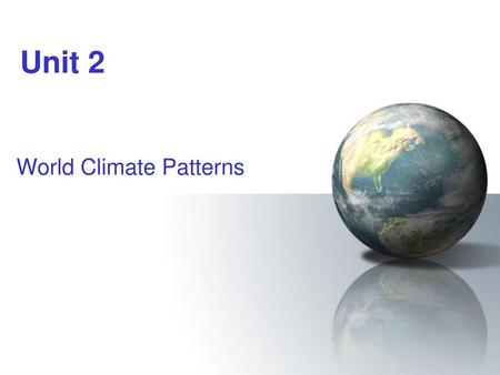 World Climate Patterns