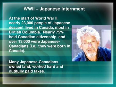 WWII – Japanese Internment