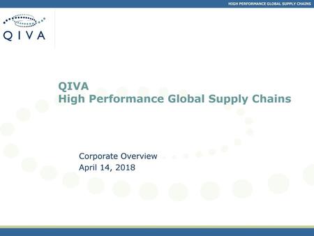 QIVA High Performance Global Supply Chains