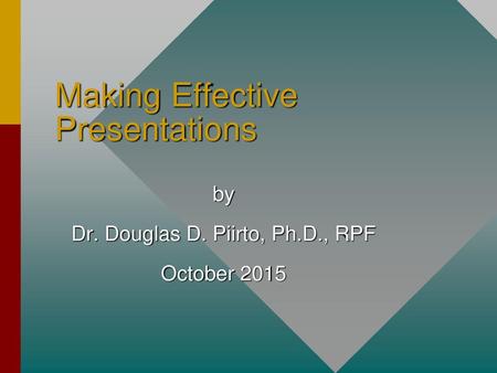 Making Effective Presentations