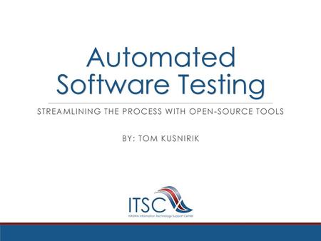 Automated Software Testing