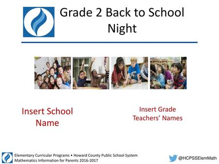 Grade 2 Back to School Night