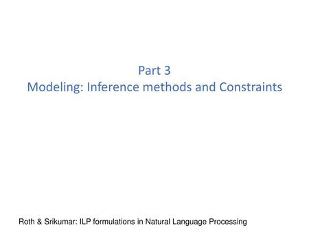 Outline Modeling problems as structured prediction problems