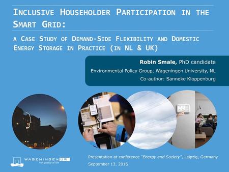 Inclusive Householder Participation in the Smart Grid: