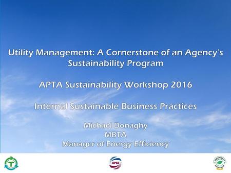 APTA Sustainability Workshop 2016