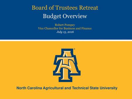 Board of Trustees Retreat Budget Overview