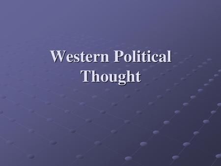 Western Political Thought