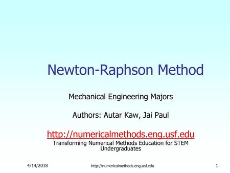 Newton-Raphson Method